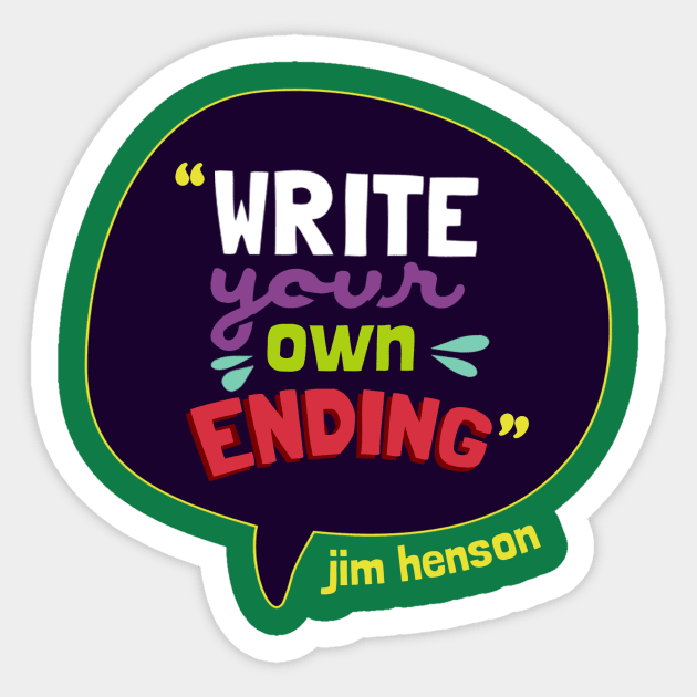 Write Your Own Ending Sticker by audreyredpath